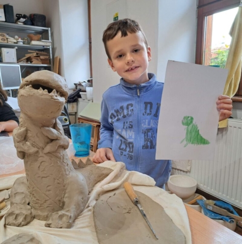 David so svojím návrhom a namodelovanou plastikou