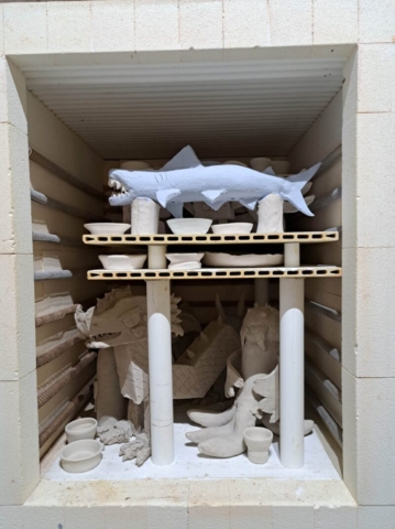 Pec s naloženými výrobkami