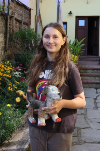 Barborka so svojím psíkom